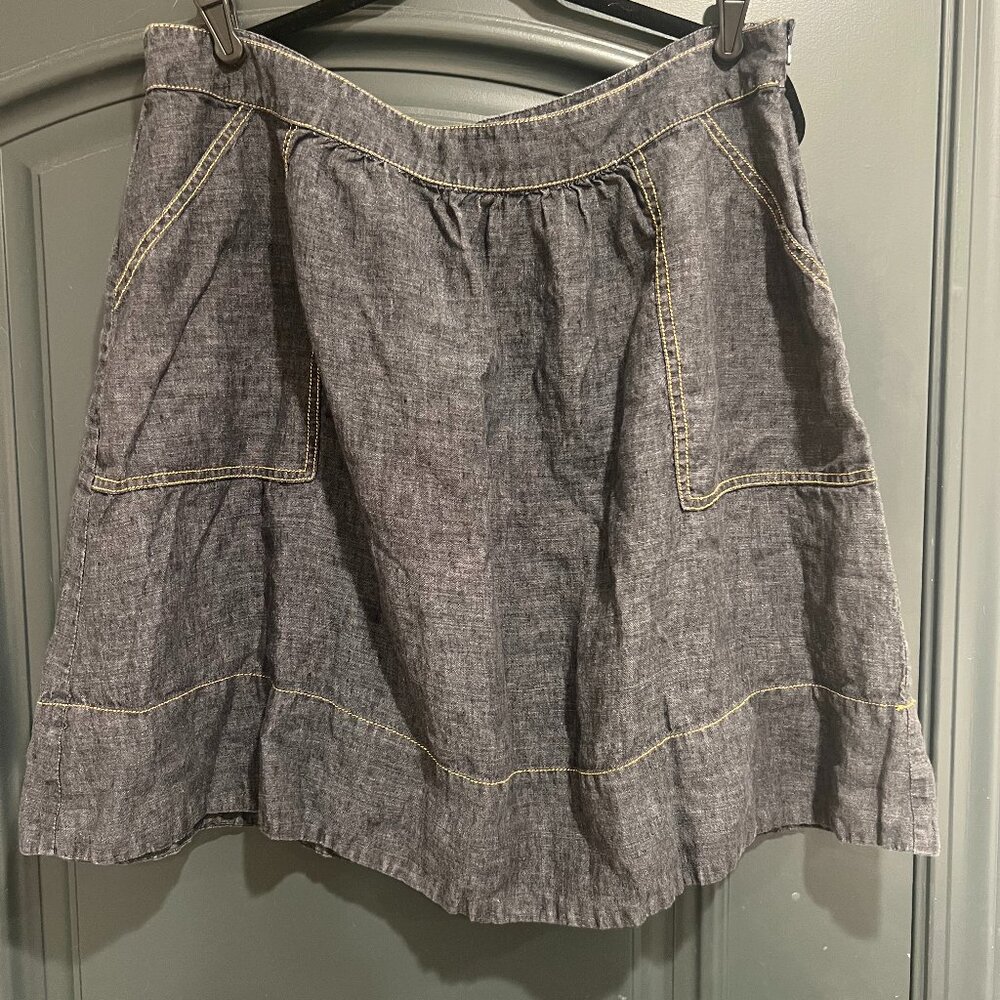 Eileen Fischer Denim Skirt XL